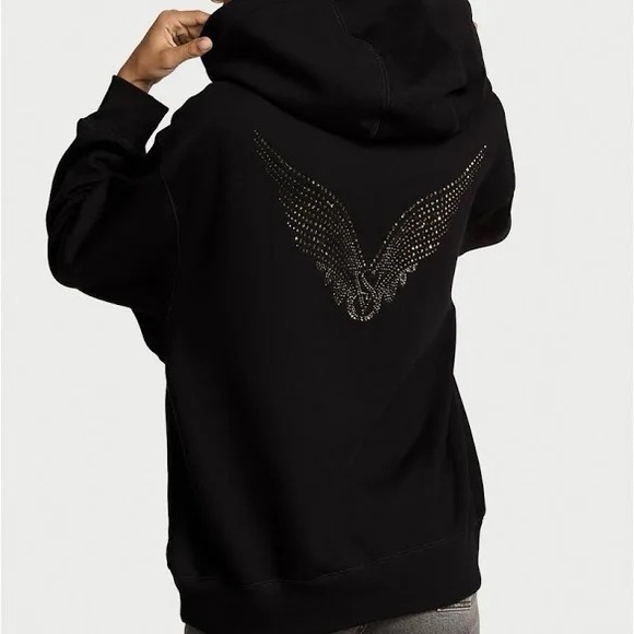 Victoria’s Secret Fashion Show 2025 - Women’s Black Bling Hoodie - Size XL - NWT - Picture 3 of 4